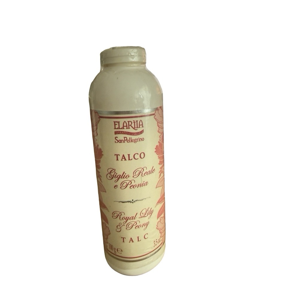 Elariia Royal Lilly Peony Body Powder Talc Shaker New 3.5 oz Sealed Italy